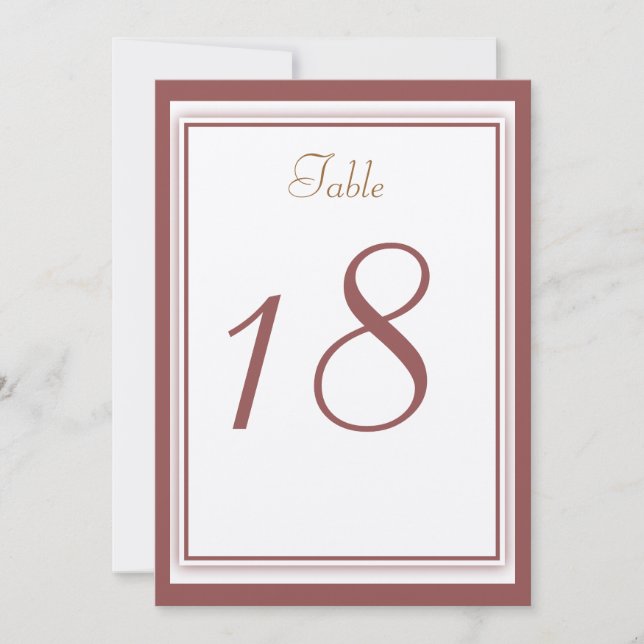Hochzeitstisch-Karten mit Marsala-Motiv Einladung (Vorderseite)