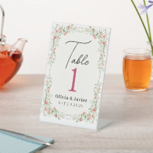 Hochzeitstisch-Nummer Wildblume