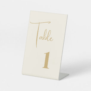 Hochzeitstisch-Nummernkarte Sockelschild