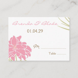 Hochzeitstisch-Sitzkarten - Tropische Lily Platzkarte