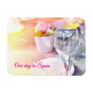 Hochzeitstisch unter warmer Sonne Magnet