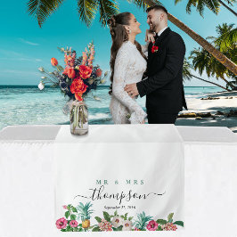 Hochzeitstischläufer Benutzerdefinierte tropische Wandteppich