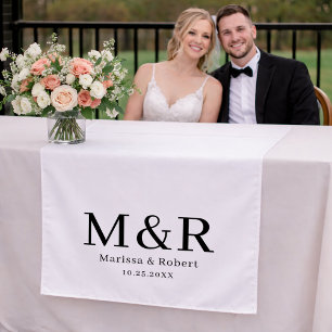 Hochzeitstischläufer Monogramm Teppich Banner Wandteppich