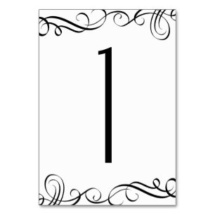 Hochzeitstischnummern   Elegant Industrial (Black) Tischnummer