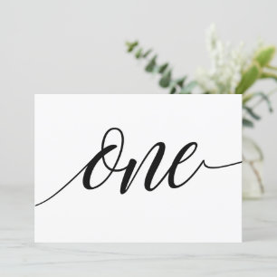 Hochzeitstischnummern - Luxus-Typografie - Schwarz Einladung