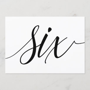 Hochzeitstischnummern - Luxus-Typografie - Schwarz Einladung