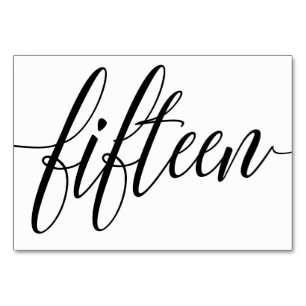 Hochzeitstischnummern - Luxus-Typografie - Schwarz Tischnummer