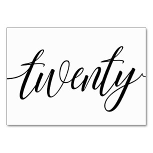 Hochzeitstischnummern - Luxus-Typografie - Schwarz Tischnummer