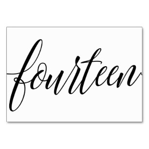 Hochzeitstischnummern - Luxus-Typografie - Schwarz Tischnummer
