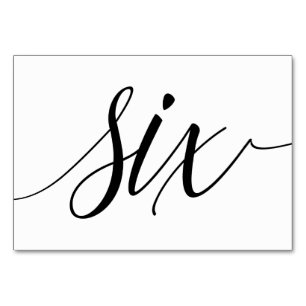 Hochzeitstischnummern - Luxus-Typografie (Schwarz) Tischnummer