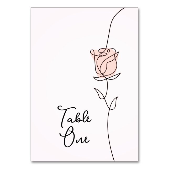 Hochzeitstischnummern Tischnummer (Vorderseite)