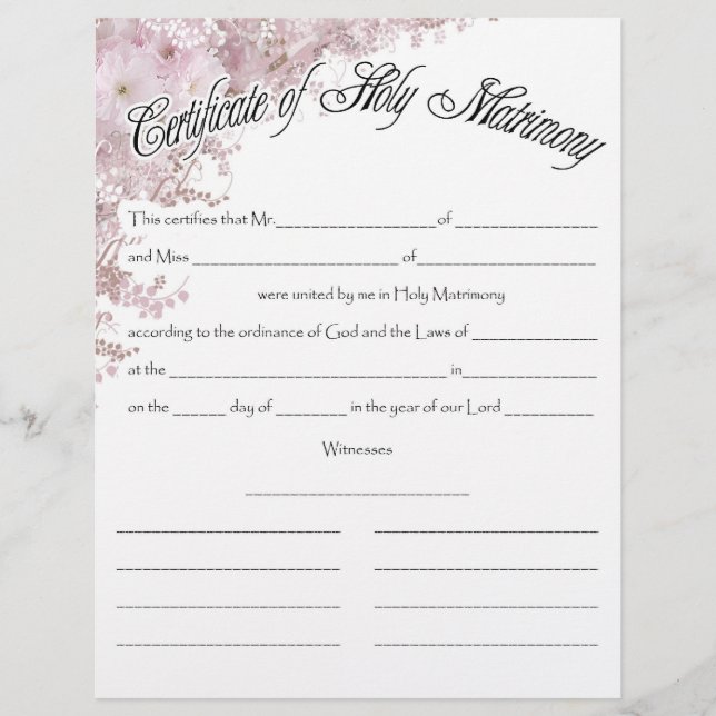 Hochzeitstitel (Vorderseite)