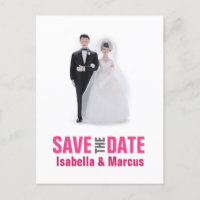 Hochzeitstorch Save the Date Postkarte
