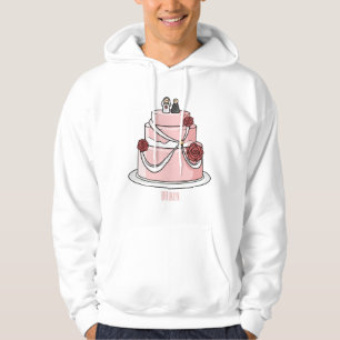 Hochzeitstorte Cartoon-Illustration  Hoodie