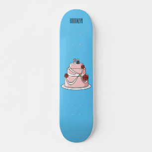 Hochzeitstorte Cartoon-Illustration Skateboard