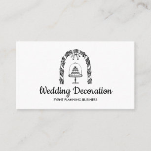 Hochzeitstorte Eventplaner Party-Dekoration Visitenkarte