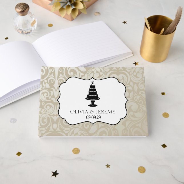 Hochzeitstorte Gästebuch (Vorderseite Offen)