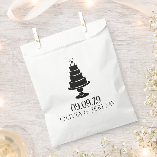 Hochzeitstorte Geschenktütchen (Ausgeschnitten)
