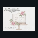 Hochzeitstorte - Gewitterter Wechsel des Datums ve Postkarte<br><div class="desc">Die Hochzeitsgäste werden sich dieser inspirierenden und lustigen Botschaft entziehen: "Das Leben ist ein Stück Hochzeitskuchen, wir müssen einfach länger warten, um unseren zu genießen". Perfekte Hochzeit verschoben oder verzögert Karte zu senden an Familie und Freunde. Bietet einen wunderschönen Kuchen mit Ihrem mit Monogramm Namen. Fügen Sie Ihre Website url...</div>