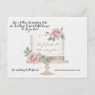 Hochzeitstorte - Gewitterter Wechsel des Datums ve Postkarte