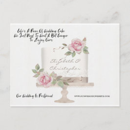 Hochzeitstorte - Gewitterter Wechsel des Datums ve Postkarte