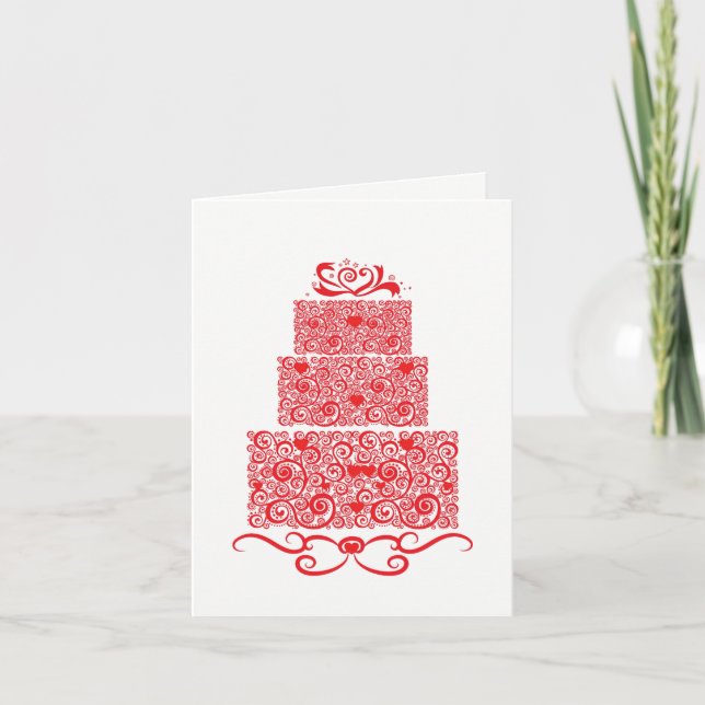 Hochzeitstorte Karte (Vorderseite)