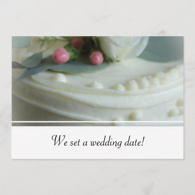 Hochzeitstorte Menükarte (Vorderseite)
