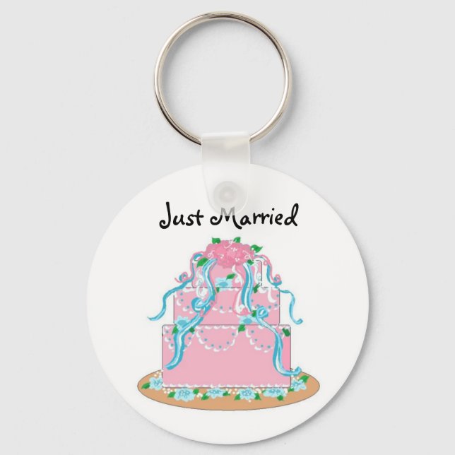 Hochzeitstorte nur verheiratet schlüsselanhänger (Vorderseite)