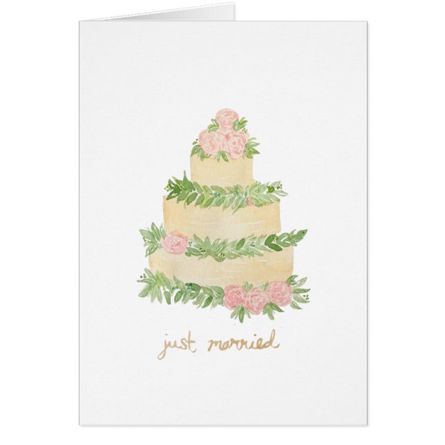 Hochzeitstorte nur verheiratete Karte (Vorne)