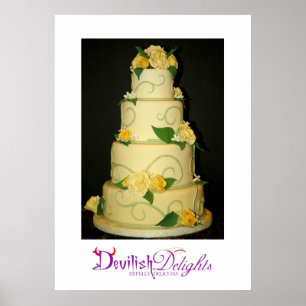 Hochzeitstorte-Plakat Poster