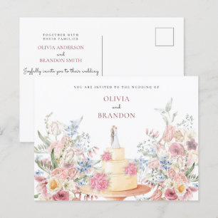 Hochzeitstorte Postkarte