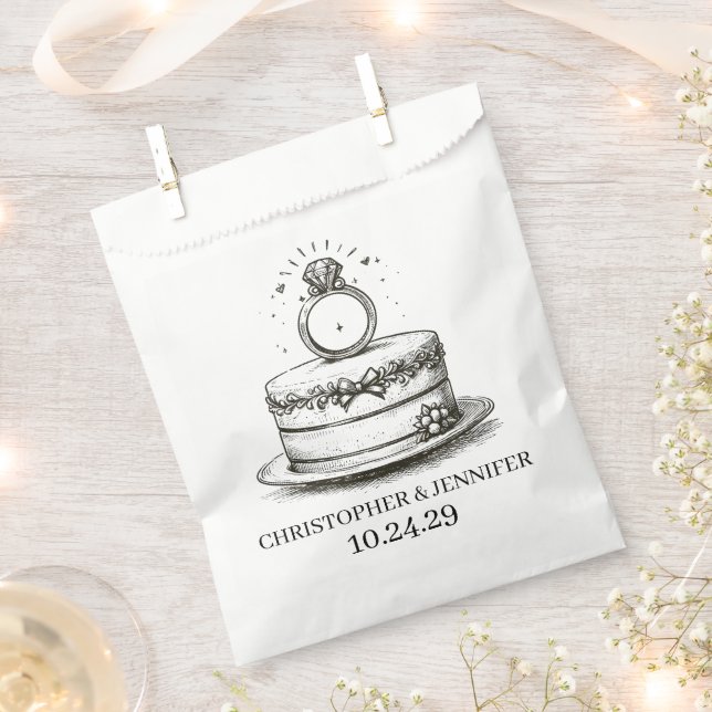 Hochzeitstorte-Ring Geschenktütchen (Ausgeschnitten)