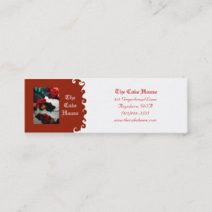 Hochzeitstorte-rote Strudel-Visitenkarte Mini Visitenkarte