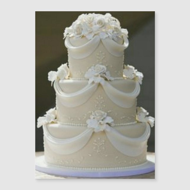 Hochzeitstorte Save the Date Magneteinladung (Vorderseite)