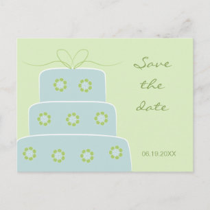 Hochzeitstorte Save the Date Postkarte