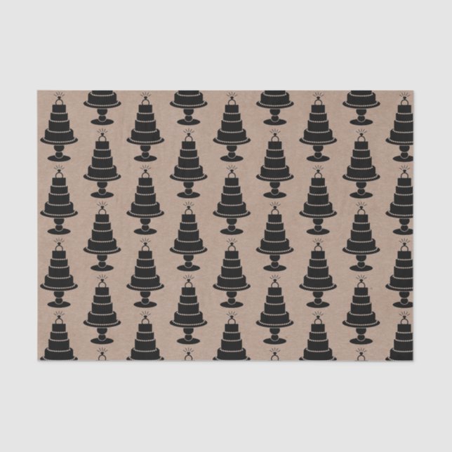 Hochzeitstorte Seidenpapier (Vorderseite)