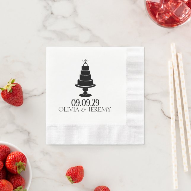 Hochzeitstorte Serviette (Beispiel)