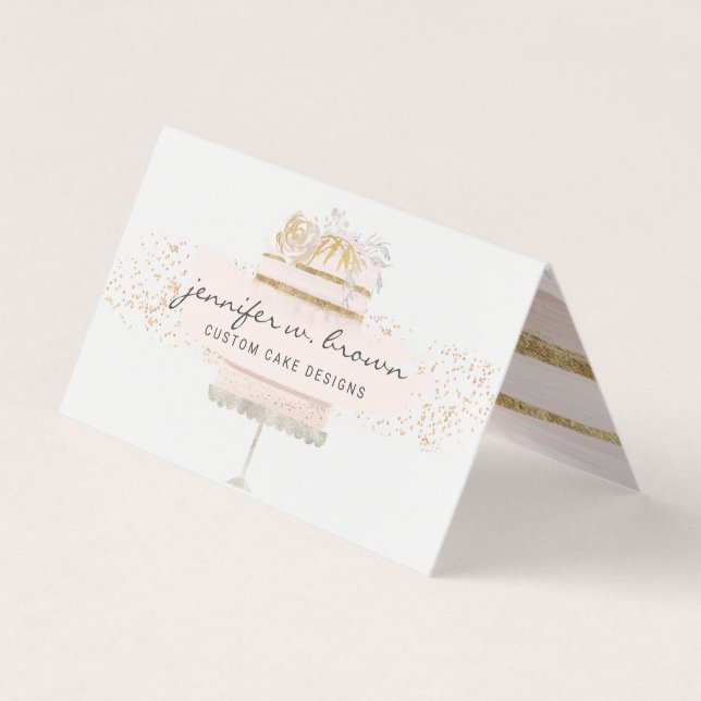 Hochzeitstortenbäcker Visitenkarten (Vorderseite)