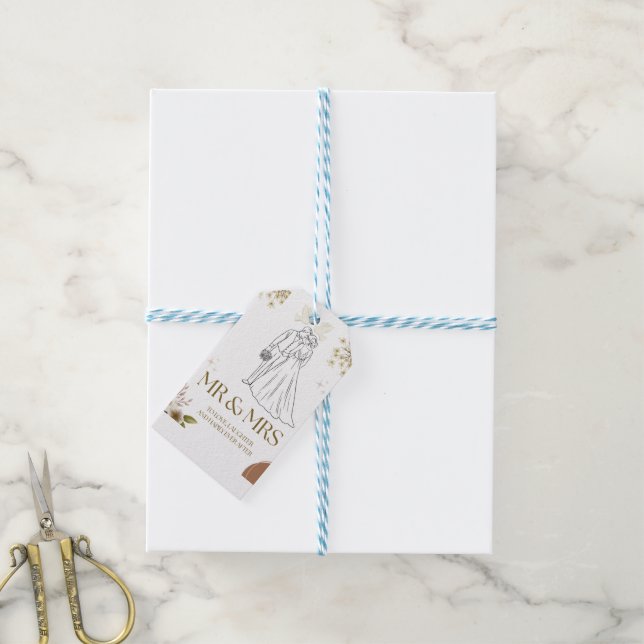 Hochzeitstüte Geschenkanhänger (Mit Garn)