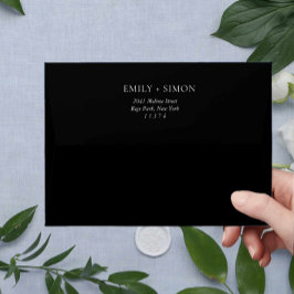 Hochzeitsumschlag Graue Wasserfarbe Liner Elegant