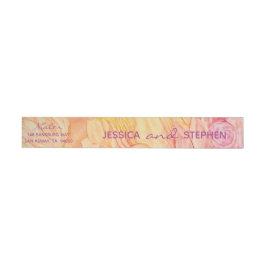 Hochzeitsumschlag WrapAround Label Frische Blume