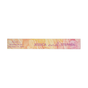 Hochzeitsumschlag WrapAround Label Frische Blume