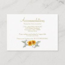 Hochzeitsunterkünfte in Gold Floral