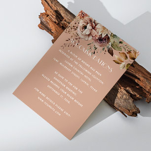 Hochzeitsunterkünfte Peach Beige & QR Begleitkarte