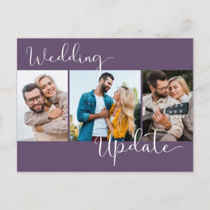 Hochzeitsupdate 3 Foto Lila Verschiebung Postkarte