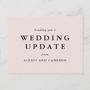 Hochzeitsupdate Datum ändern rosarot Postkarte