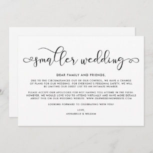 Hochzeitsupdate Kleinere Hochzeit Ankündigung
