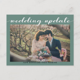 Hochzeitsupdate | Kleinere Hochzeit Ankündigungspostkarte