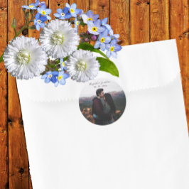 Hochzeitsveranstaltung für personalisiertes Foto Runder Aufkleber