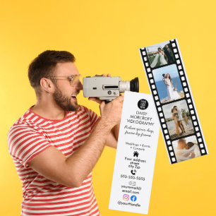 Hochzeitsvideograf Filmstreifen Visitenkarte